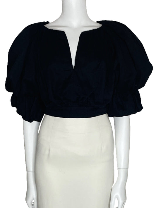 Top Aje Cuello V  Negro-Talla 12