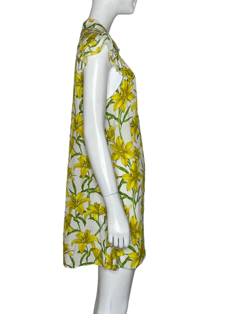 Vestido Alice + Olivia Flores Blanco - Talla S