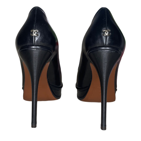 * Calzado Chanel Platform Negro-Talla 40