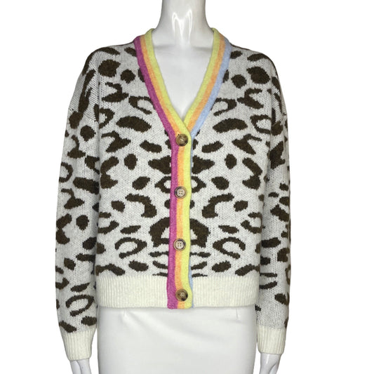 Cardigan Sundry Leopardo Beige - Talla XS