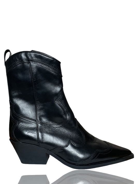 Calzado Zara Cowboy Style Negro-Talla 40