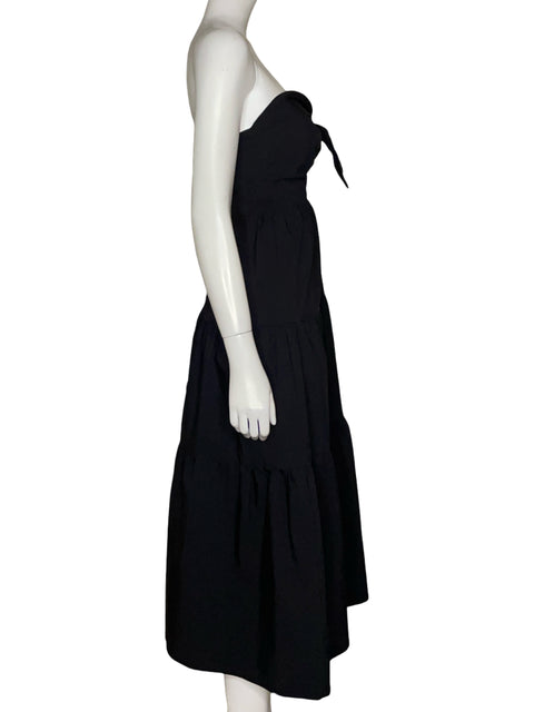 Vestido Blue Tassel Strapless Vuelos Negro - Talla S