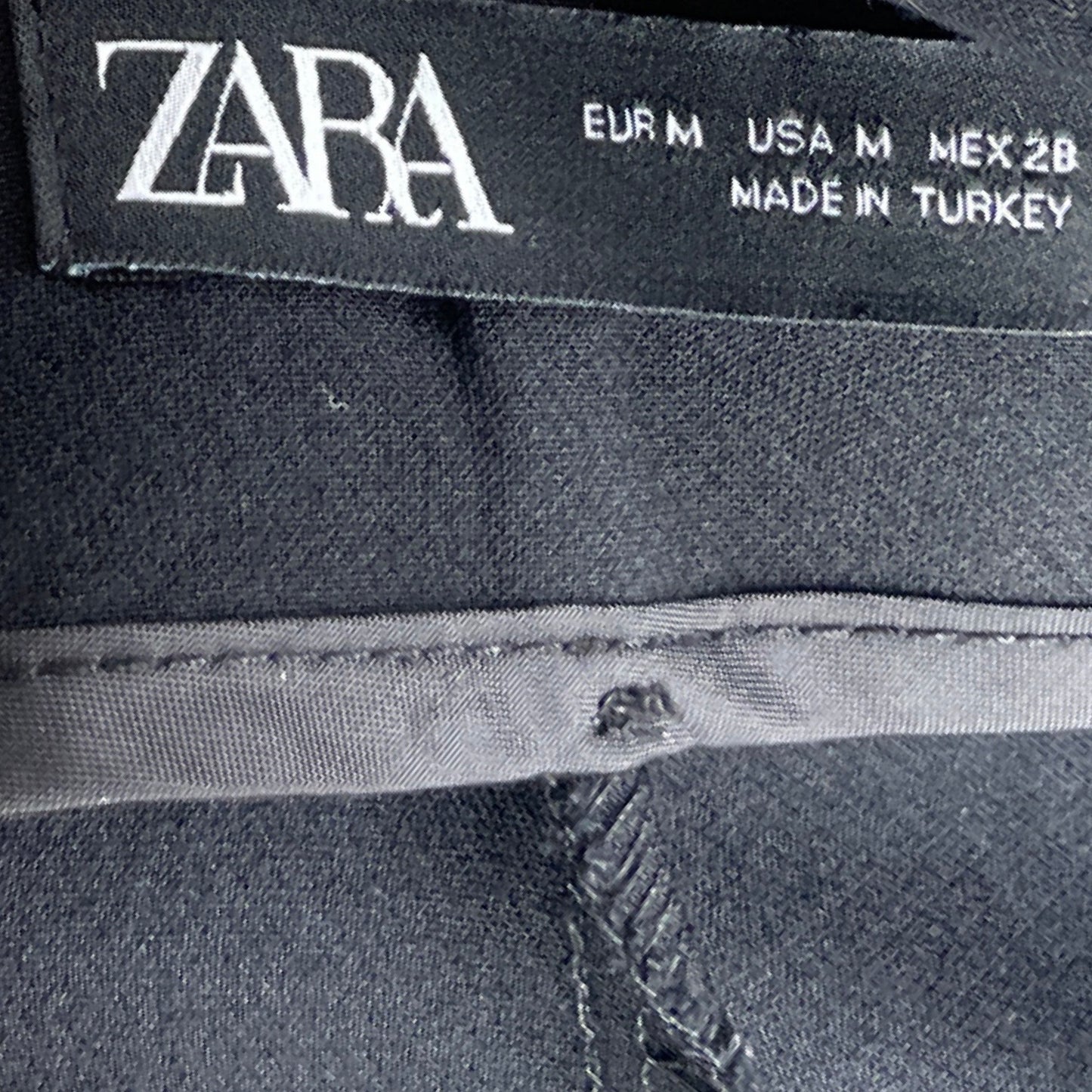 Pantalón Zara Culotte Bolsillos Negro - Talla M