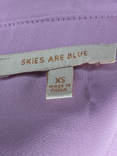 Camisa Skies Are Blue Satinada Morado-Talla XS