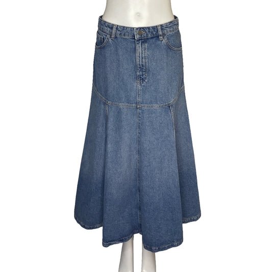 Falda Massimo Dutti Vuelos Denim Azul - Talla 8