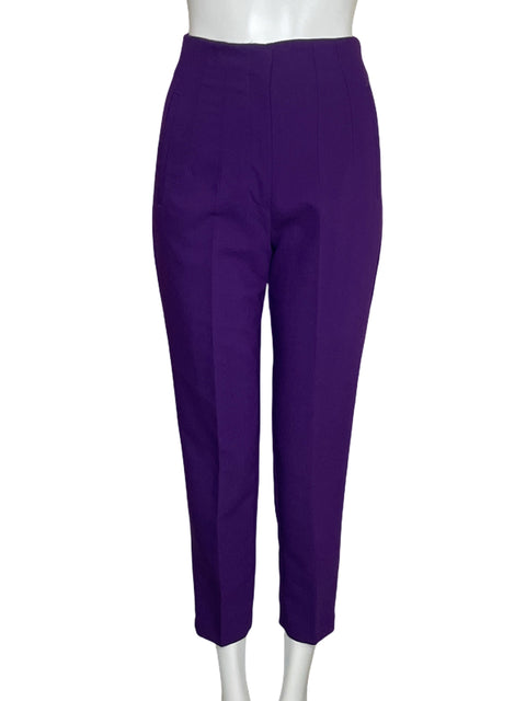 Pantalón Zara High Waisted Morado-Talla S