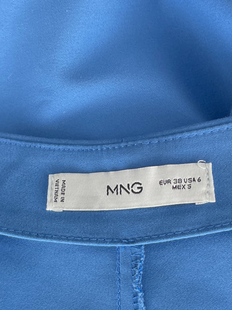 Short MNG High Waisted Azul-Talla 6