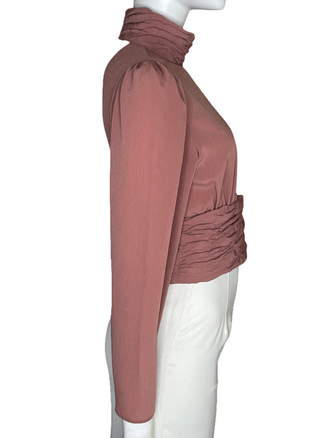 Blusa Zara Plisada Rosado-Talla S