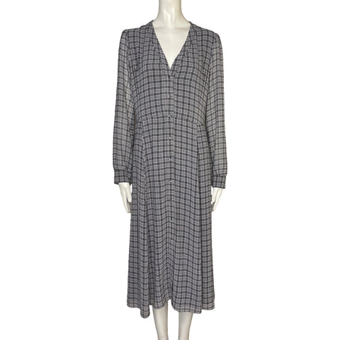 Vestido Michael Kors Cuadros Blanco - Talla M