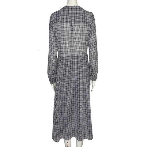 Vestido Michael Kors Cuadros Blanco - Talla M