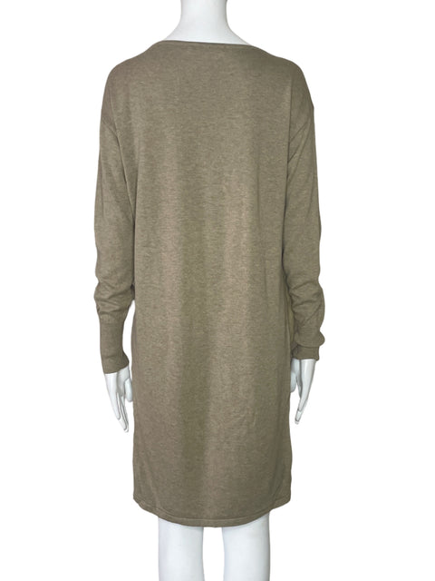 Vestido Ralph Lauren Midi Mangas Marron-Talla S