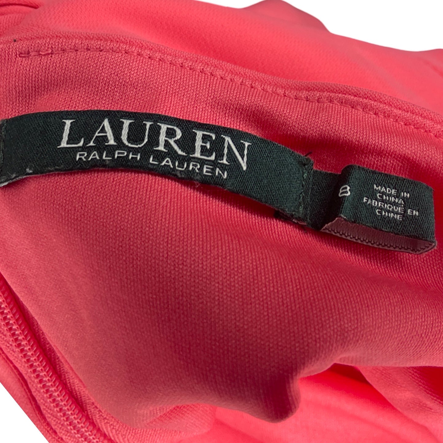Vestido Ralph Lauren Hombros Descubiertos Rosado - Talla 8