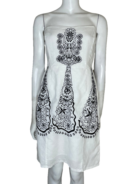 Vestido Banana Republic Strapples Blanco-Talla 8