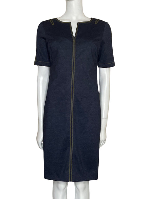 Vestido T Tahari Midi Azul-Talla 4