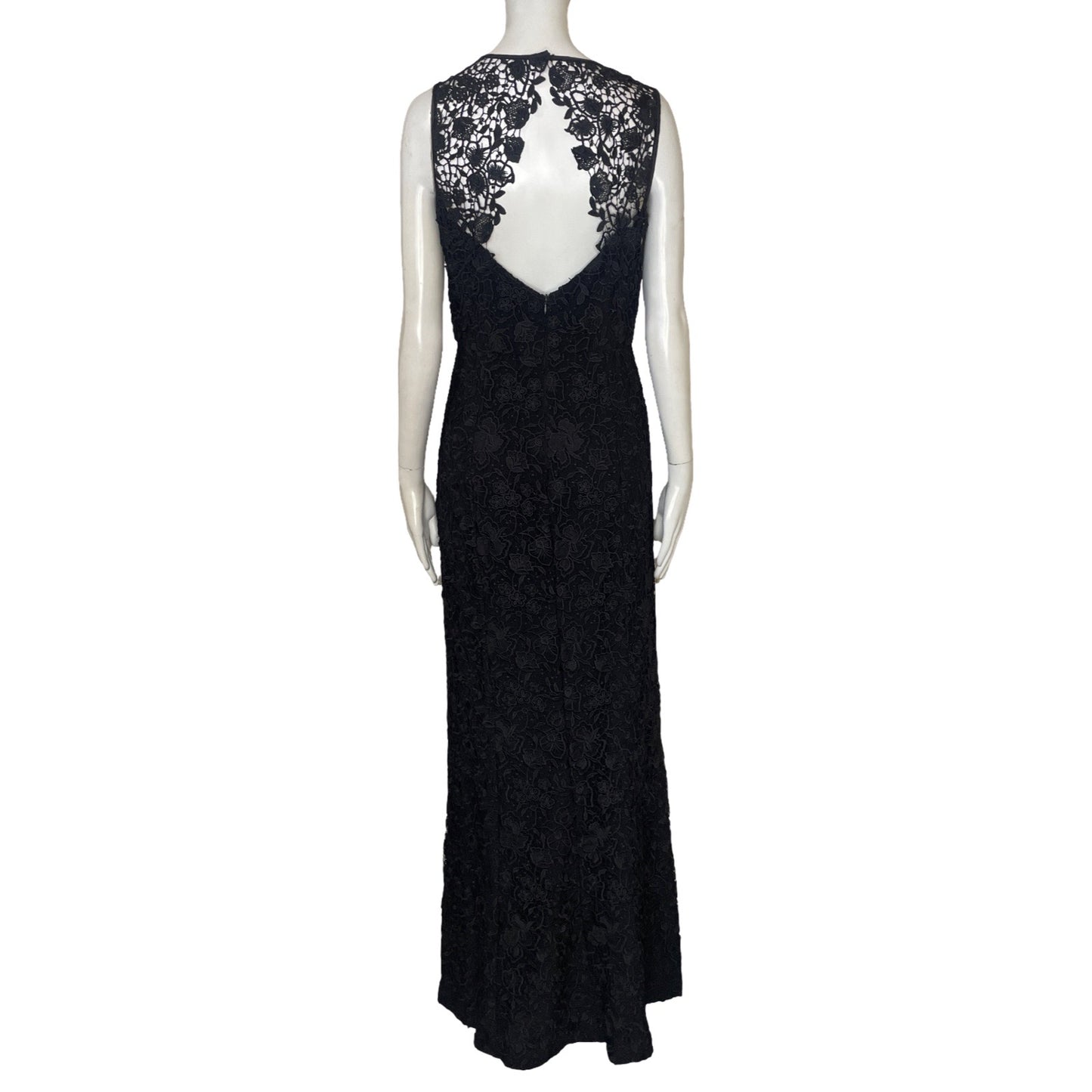 Vestido Ralph Lauren Sin Mangas Encaje Negro - Talla 4
