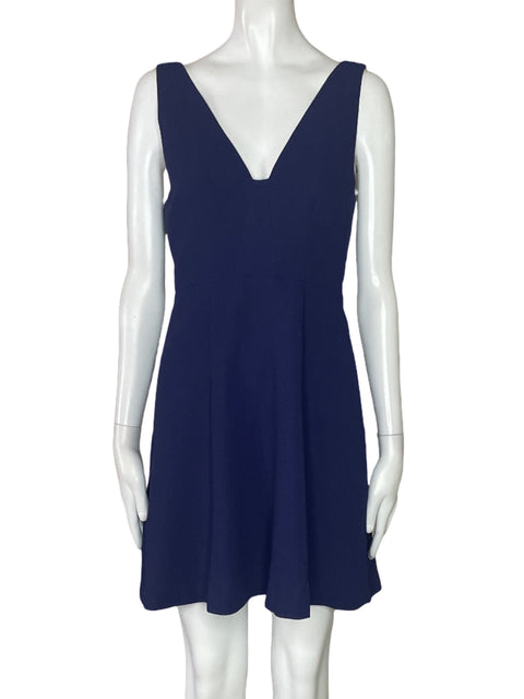 Vestido BCBG Acampanado Mini Azul-Talla 2