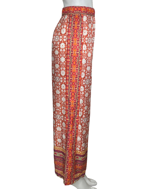 Pantalón By Anthropology Estampado Naranja-Talla XS