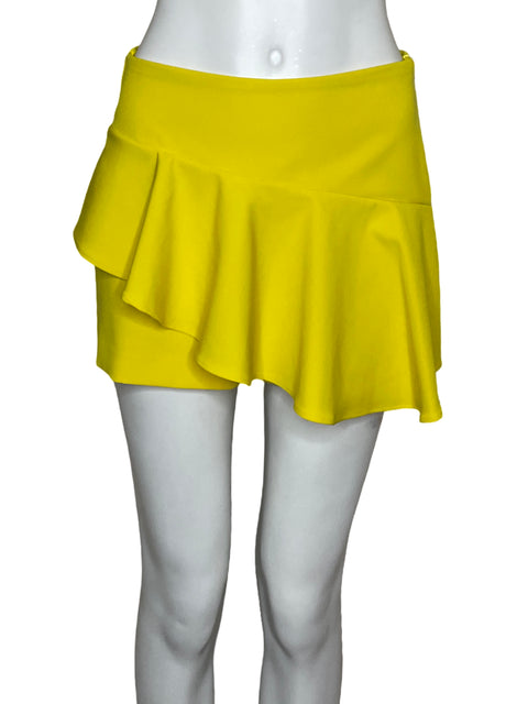 Falda Short Zara Vuelos Amarillo-Talla M
