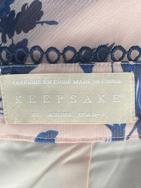 Set Keepsake Floral Falda+Top Rosado-Talla XS