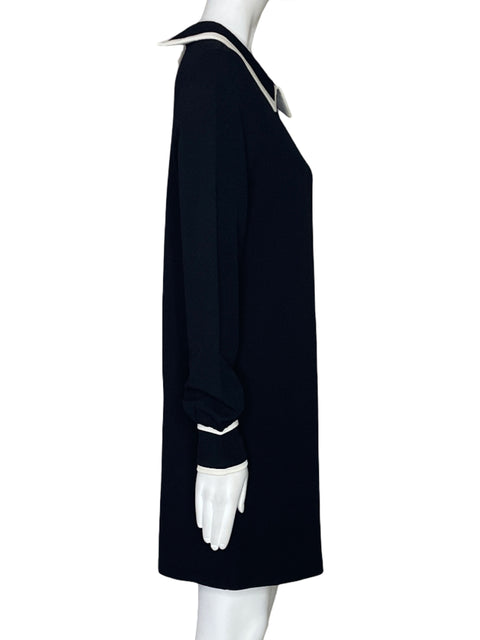 Vestido Zara Cuello Peter Pan Negro-Talla M