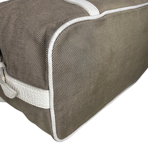 * Cartera Prada Jacquard Logo Shoulder Bag Beige-
Talla M