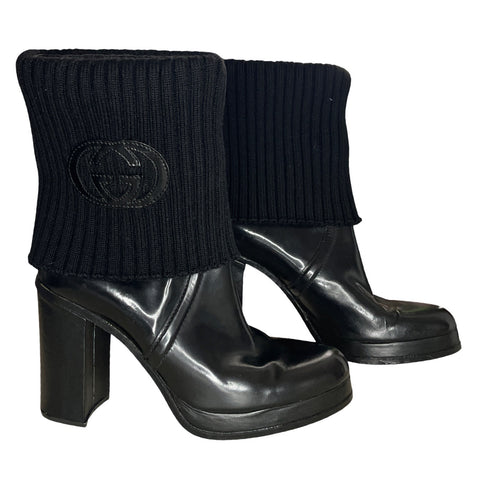 * Calzado Gucci Interlocking G Sock Boots/Re-Soled
Negro-Talla 371/2