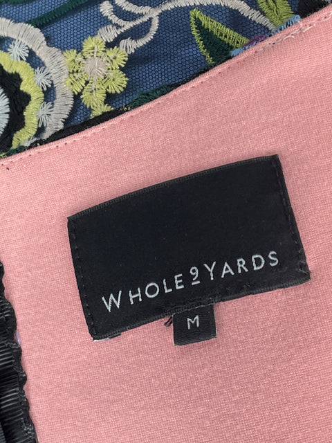 Set  Whole 9 Yards Encaje Floral Negro-Talla M