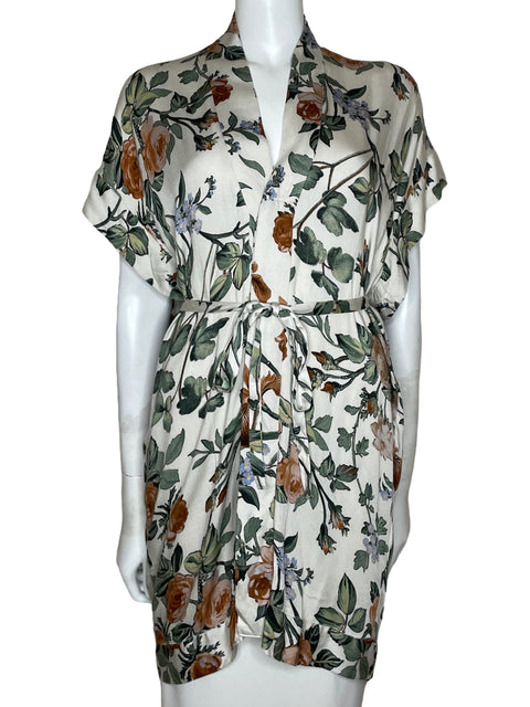 Camisa Cristina Restrepo Floral Blanco-Talla S
