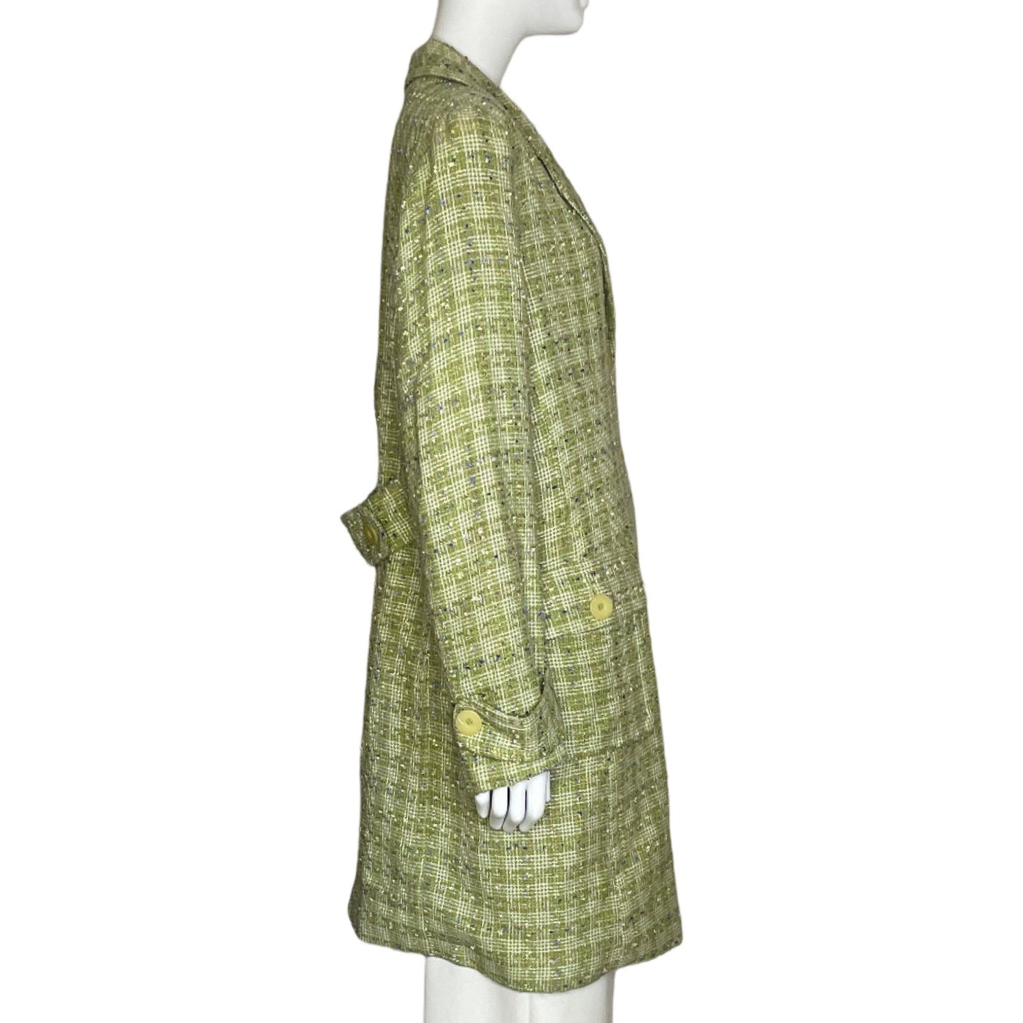 Abrigo Carlucci Tweed Coats Verde -Talla 12