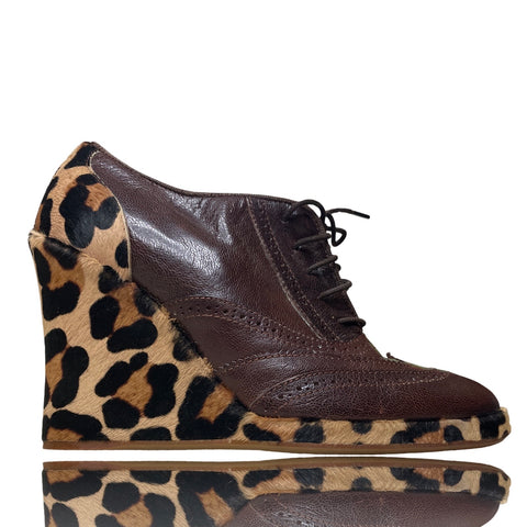 * Calzado Dolce & Gabbana Leopard Plataforma Marròn-Talla 38