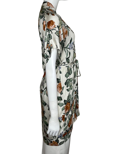 Camisa Cristina Restrepo Floral Blanco-Talla S