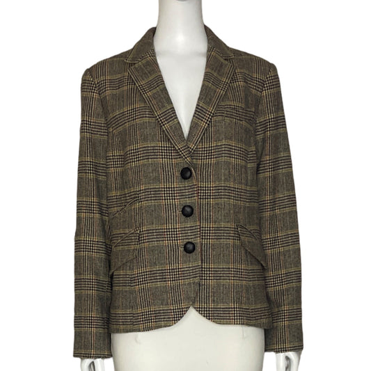 Blazer Talbots Cuadros Marrón -Talla 12