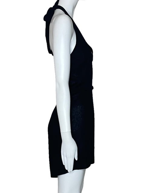 Romper Cotton:On Halter Botones Negro-Talla M
