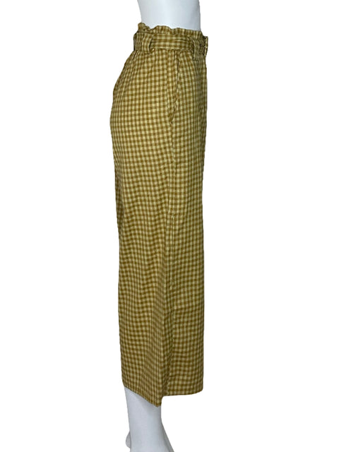 Pantalon Cotton:On Cuadros Amarillo-Talla 2