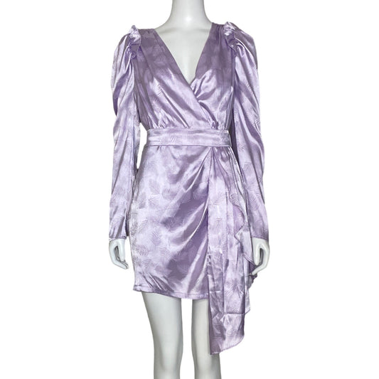 Vestido Beulah Mangas Puff Morado-Talla M