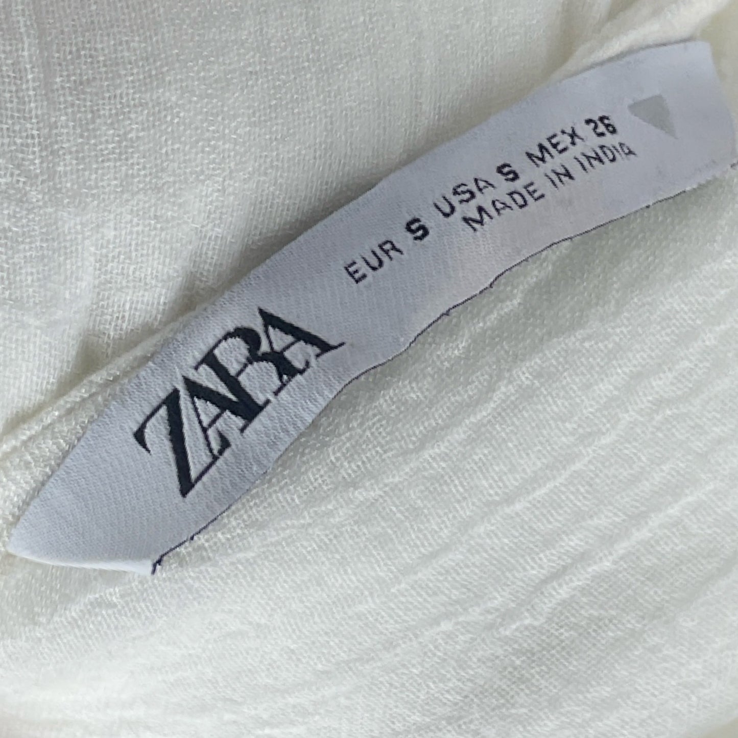 Vestido Zara Mangas Larga Botones Blanco - Talla S