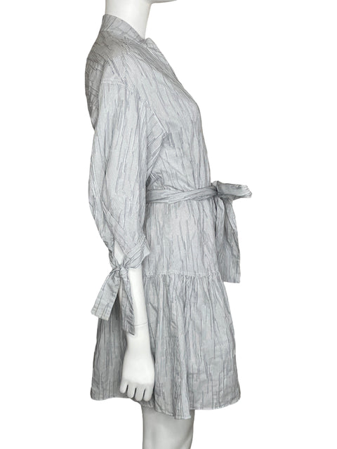 Vestido Derek Lam 10 Crosby Rayas Blanco-Talla 2