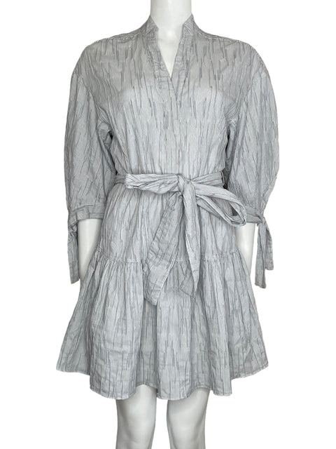 Vestido Derek Lam 10 Crosby Rayas Blanco-Talla 2