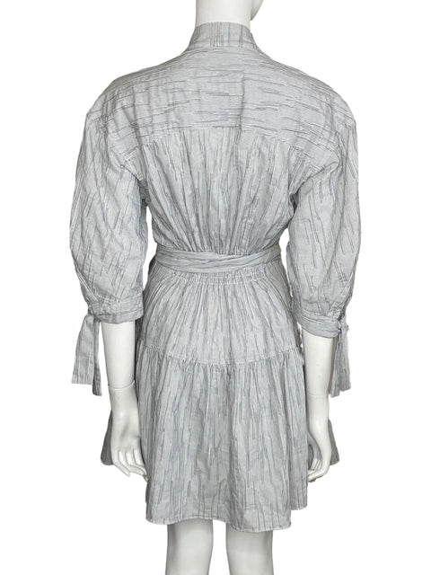 Vestido Derek Lam 10 Crosby Rayas Blanco-Talla 2