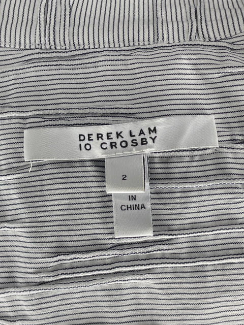 Vestido Derek Lam 10 Crosby Rayas Blanco-Talla 2