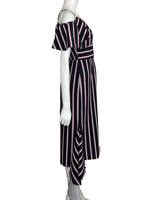 Vestido Velásquez Midi Rayas Azul-Talla 6