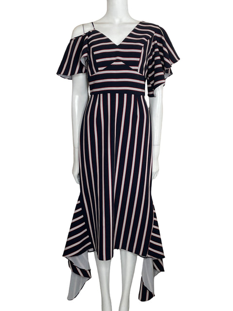 Vestido Velásquez Midi Rayas Azul-Talla 6