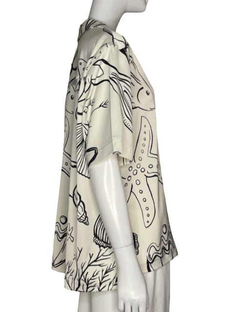 Camisa Topshop Peces Beige - Talla 6