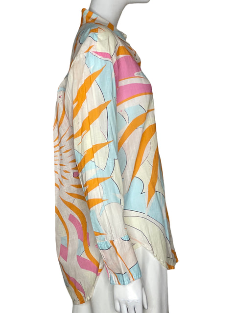 Camisa Maeve Líneas Beige - Talla XS