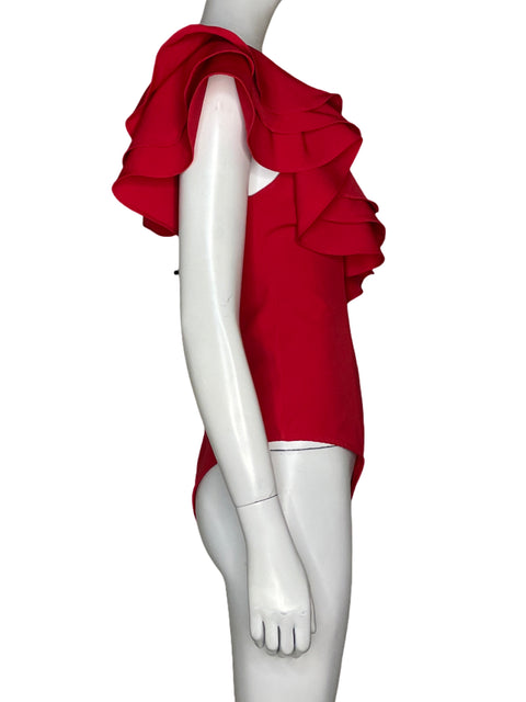 Body Tea & Cup One Shoulder Vuelos Rojo - Talla S