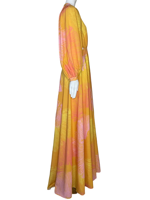 Vestido VTCH Mangas Puff Amarillo-Talla M