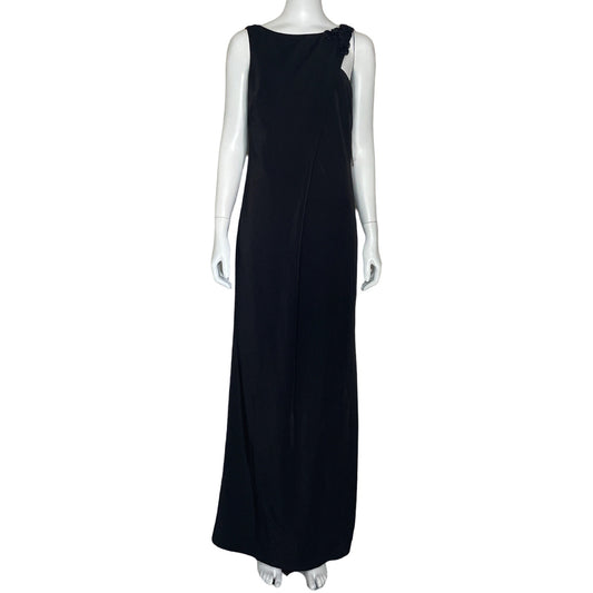 Vestido Kay Unger NewYork 
Drapeado Negro-Talla 2