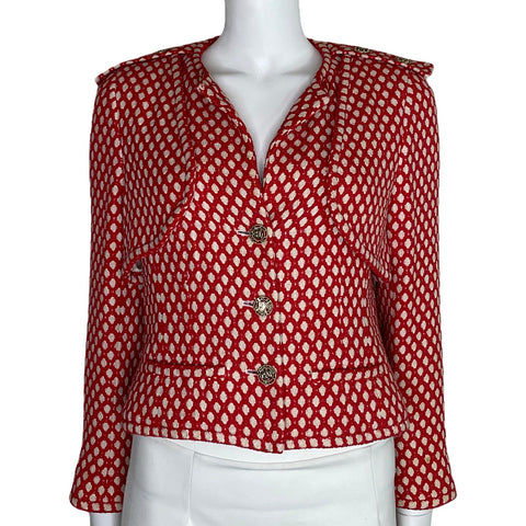 * Chaqueta Chanel Tweed Chanel Rojo-Talla 38