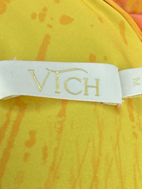 Vestido VTCH Mangas Puff Amarillo-Talla M