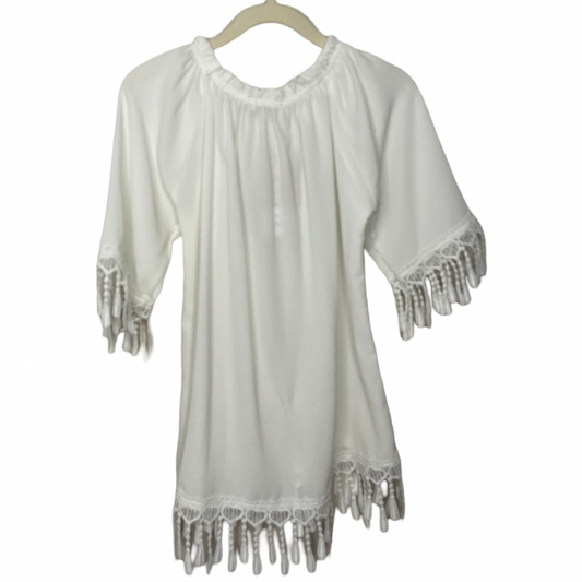 Blusa CUENTO Encaje Blanco - Talla 10